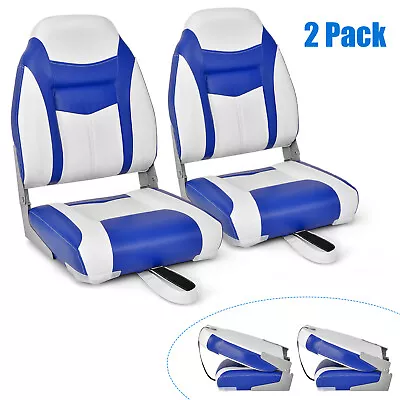 2PCS High Back Boat Seat Comfortable Fishing Seat High-density Sponge Cushion • £119.99