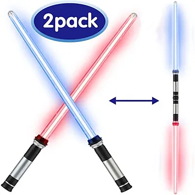 $23.99 • Buy Fast Shipping Saber Sword TOYS 2 PCS Flashing LED Star Wars Lightsaber Halloween