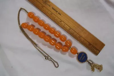 VINTAGE  Butterscotch  Faux Amber PRAYER BEADS - EPIROTIKI LINES Souvenir-af • $11.95