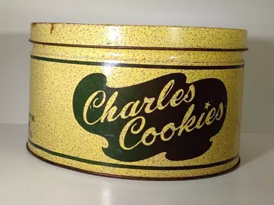 Vintage Charles Cookies Tin Can • $16.20