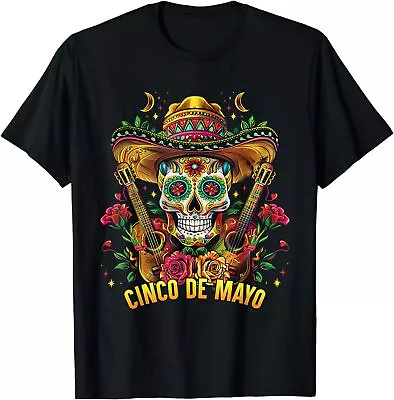 Cinco De Mayo Women Girl  Mexican Skull Fiesta 5 De Mayo T-Shirt S-3XL • $20.99