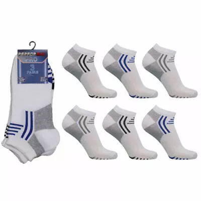 Mens Trainer Cotton Rich Liner Low Cut Ankle Funky Design Sports Socks Size 6-11 • $3.32