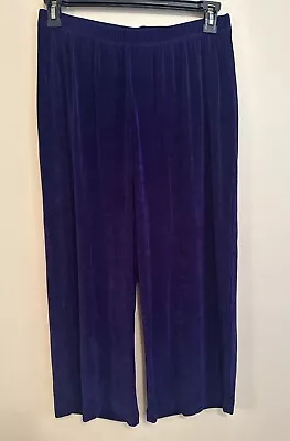 Vikki Vi Slinky Stretch Knit Elastic Waist Pull On Straight Crop Capri Pants 1X • $29
