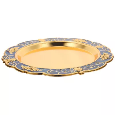  Metal Plates For Food Appetizer Serving Tray Hotel Household European Style • £14.38