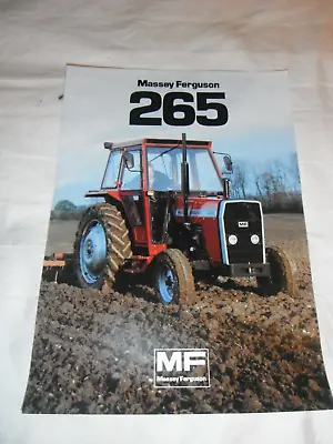 Genuine Original Massey Ferguson 265 Classic Tractor Sales/specs Leaflet • £4.99