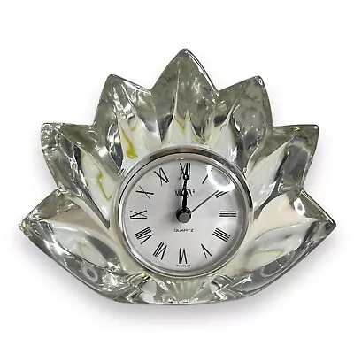 Vintage Mikasa Fleurisse German Made Desk Clock Japan Crystal • $24.99
