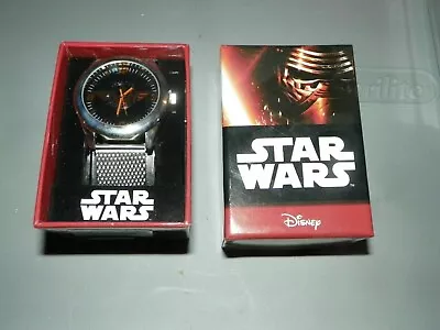 NEW Disney Star Wars Watch  W/Tin Case Accutime Lucasfilm -BIG FACE • $26.50