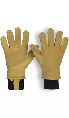 Freeze Beater Deerskin Winter Gloves With 3M Thinsulate Leather Gloves Tan XL • $24.99