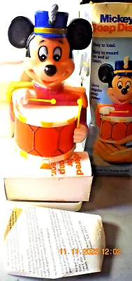 VINTAGE 1970-80's DISNEY MICKEY MOUSE FIGURAL SOAP DISPENSER - MINT IN BOX • $6