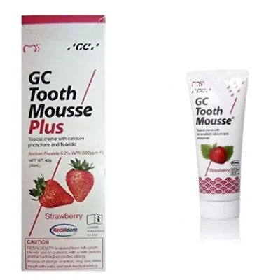 GC Tooth Mousse Plus ( Strawberry Flavor ) (40 Gm) LONG EXPIRY • $38.54