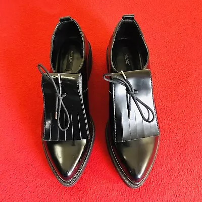 $23.75 • Buy Zara Basic Women’s Chunky Kiltie Shoes With Lace US Size 9.5 Eur 41 UK 7.5