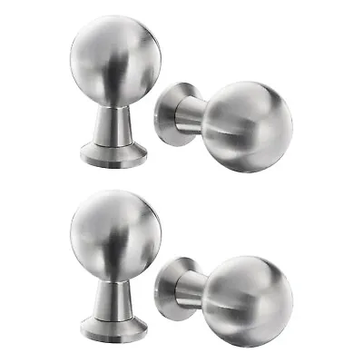 Set Of 4 IKEA BAGGANAS Stainless Steel Kitchen Cabinet Knobs 20mm 103.384.21 • £12.99