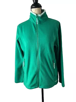 Cabelas Womens Fleece Jacket Green Full Zip Front Pockets Size S/P • $17.99