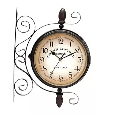 Vintage Double Sided Wall Clock Industrial Wall Clock For Outdoor Decorative  • $51.38