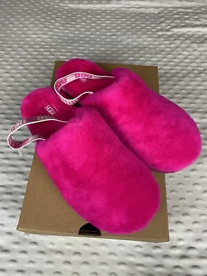 UGG Australia Fluff Yeah Clog Slippers Slip On Pink Girls Size 6 Women’s 8 NEW! • $49.95