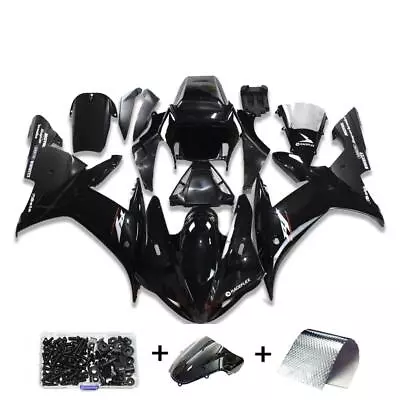 YTL Fit For Yamaha R1 YZF 2002-2003 Gloss Matte Black Injection Fairing Kit J048 • $390.99