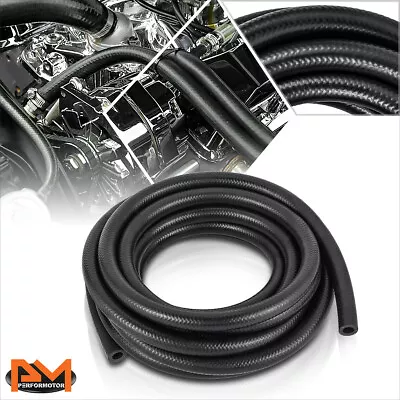 5 Feet 4AN 1/4  ID NBR Rubber Braided Diesel Gasline Oil Grease Fuel Line Hose • $14.62