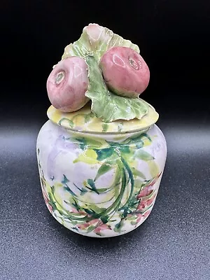 Vintage SIMONDETTI Hand Painted  Jam Jar Made In Italy • $22.88