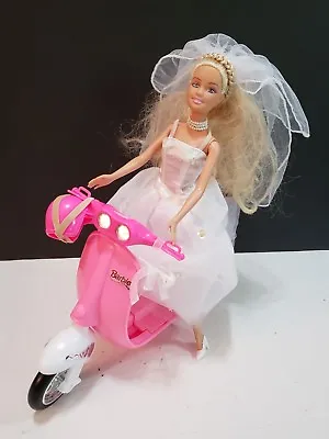 1997 Barbie Motor Scooter 1998 Wedding Bride Barbie Pink Label Dress • $19.99