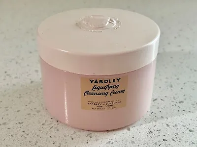 Vintage YARDLEY Of London Liquefying Cleansing Cream Jar  Bee On Top Heavy Glass • $13