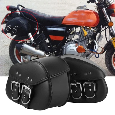 $58.99 • Buy Motorcycle Side Saddle Bags For Yamaha V-Star XVS 650 1100 Custom Silverado