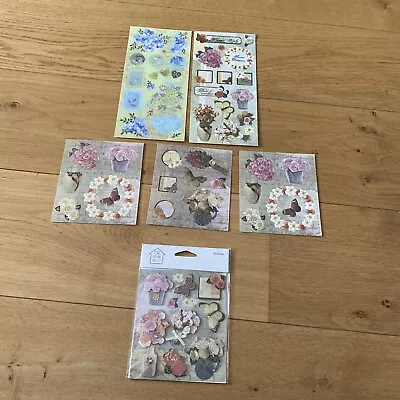 6 Sheets Of Stickers And Embellishments Brand-new Qvc - FREE P & P • £6