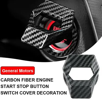 Carbon Fiber Car Engine Start Stop Push Button Switch Cover Trim Accessories • $6.99