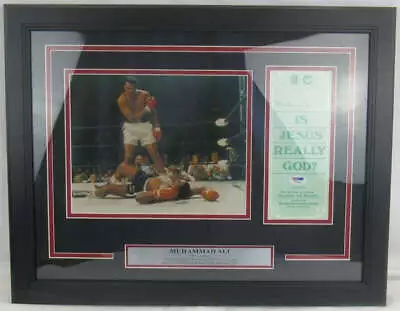 Muhammad Ali Signed Framed Islam Pamphlet W/ 8x10 Sonny Liston KO Photo JSA YY37 • $349