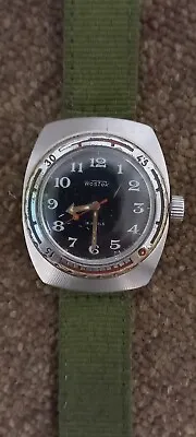 ⭐ USSR Watch VOSTOK AMPHIBIA BARREL 2209 Vintage Soviet Mechanical Divers 200m • $55