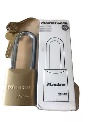 MASTER LOCK PRO SERIES BRASS PADLOCK 27123 6840KALJ KEYED 10g013 • $39.99