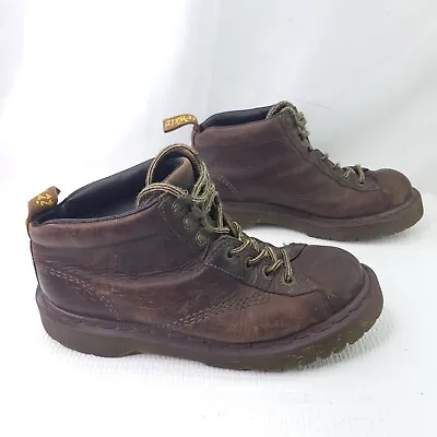 Vintage Doc Martens Air Wair 8287 Brown Leather Boots Y2K Booties Mens Size 9 • $33.74