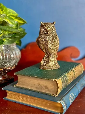 Vintage Brass Owl Figurine Statue  Academia Decor 5.5” Inches Tall • $30