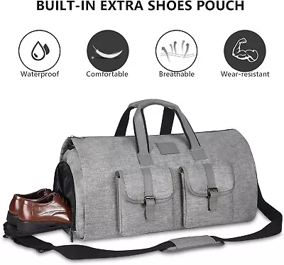 £27.49 • Buy Designer Travel Suit Carrier Garment Premium Large Holdall For Men Grey