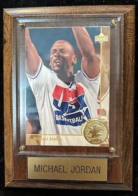 1994 Upper Deck MICHAEL JORDAN  USA All Time Greats (Eyes Closed) Name Plaque • $7.95