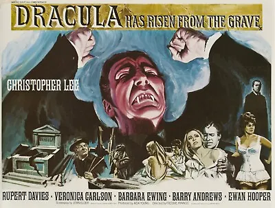 DRACULA HAS RISEN FROM THE GRAVE 1968 UK Quad Poster Print 30x40  Hammer Horror • £24.99