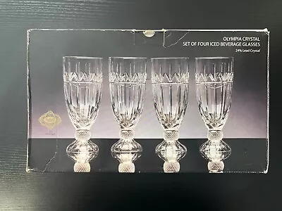 Shannon Crystal By Godinger- Olympia Crystal Set Of Four Iced Tea Glasses • $40