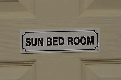 SUN BED ROOM Sign Or Sticker 190x58mm Salon Beauty Spray Tan Hairdresser Gym  • £1.39