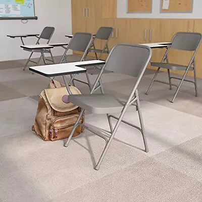 Flash Furniture Premium Steel Folding Chair With Right Handed Tablet Arm • $74.69