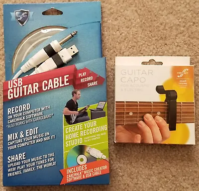 First Act USB Guitar Cable 6ft Cakewalk Music Software MX901 & Capo Adam Levine • £9.49