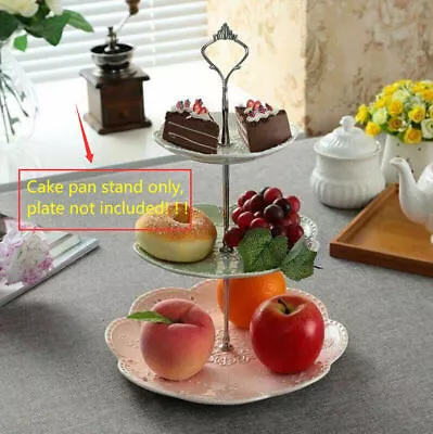 3 Tier Glass Ceramic Cake Stand Afternoon Tea Wedding Plate Party Tableware • £5.49