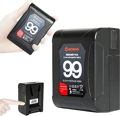 $119.99 • Buy Moman V Mount V-Lock Battery 99Wh 15A Power Bank For Cameras Monitor LED Light