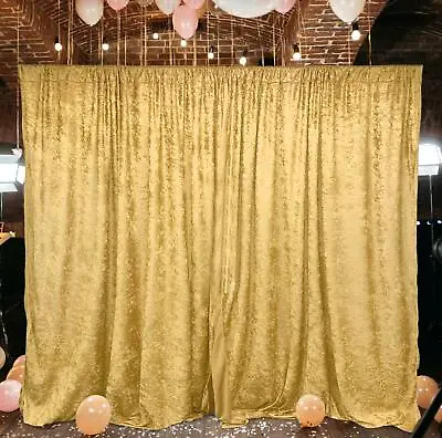 10 Feet X 10 Feet Panne Velvet Event Backdrop Drapes Curtains Panels Rod Pocket • $43.95