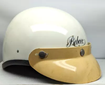 Vintage Rebcor R8 Helmet White Half Shell Small DOT • $69.95