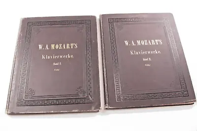 Old Sheet Music Mozart Works For Piano Band 1 & 2 Art Nouveau Edition Born Cotta • $53.03
