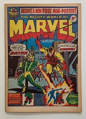 $116.16 • Buy Mighty World Of Marvel #23 KEY Reprints Daredevil #2. RARE MARVEL UK 1972. FN+