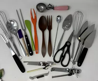 Junk Drawer Lot Vintage Kitchen Items Serving Utensils Foley Serving Fork • $30