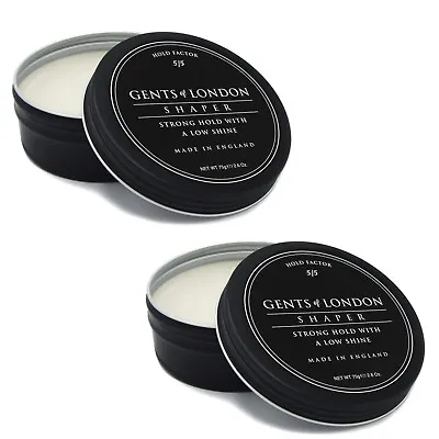 Gents Of London Shaper Wax Strong Hold Matt Hair Styling Wax 75g TWIN PACK • £14.99