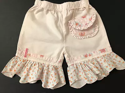 Naartjie Toddler Girls Light Pink Ruffled Shorts Size 18-24 Mo. • $8