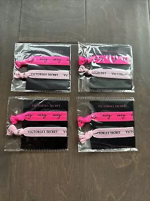 Victoria's Secret Sexy Hair Tie Bracelet Baby Pink Hot Pink 8 Total Pack Of 4 • $11.04