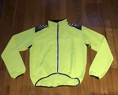 NWOT Men’s L Descente Yellow Full Zipper Reflective Jacket Cycling Jacket NEW • $15